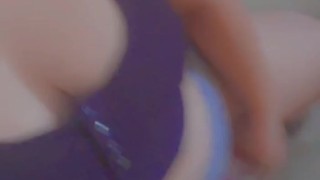 Playing with my new 8" toy while watching a solo porno of a guy jacking off