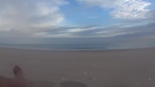 Hand job at the beach 