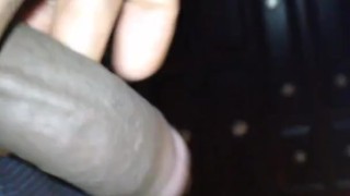 Playing with my big black cock!