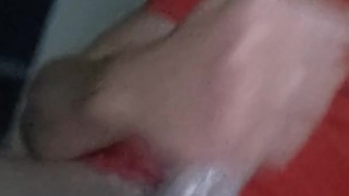 Stroking my cock for you
