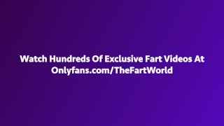 Audrey Farting with Dildo Up The Ass
