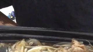 Today's lunch was fried garlic pork and bean sprout.