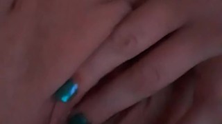 Playing with my wet pussy in bed