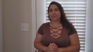 Slutty Wife Gives Jerk Off Instructions to Neighbor When Wife is Away