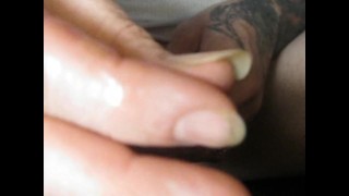 Playing with pre-cum