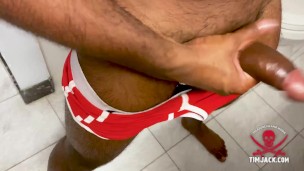 Hung uncut indian dude jerks off