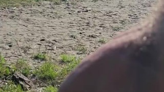 Johnholmesjunior flashing his monster cock at very busy nude beach in vancouver