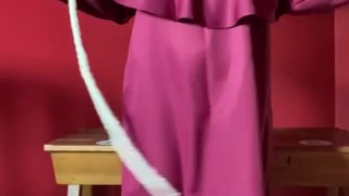 Slutty Sexy Satanist fucks herself with gods cross , What do you think?