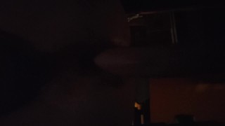Sex machine pounds my ass with a 9 in dildo at high speed