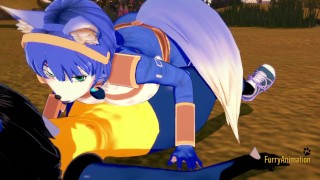 Star Fox Pokemon Star Fox Pokemon Furry Hentai - Krystal x Lucario Boobjob & Fucked