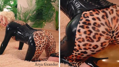 Sexy big ass fetish kinky MILF Arya Grander teasing in latex