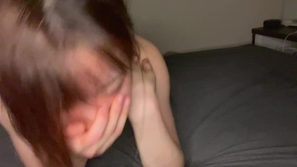 バックで突きまくって連続アクメ！女子大生のかわいい尻と綺麗なパイパンまんこにぶっかけ中出し射精(後半)♡RYO&YUU♡素人カップルリアル日常ハードSEX/スマホ/スタイル抜群/10代/美少女/主観