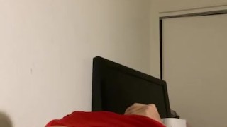 Light skinned girl plays with her Pussy
