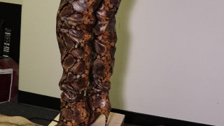 Mistress Standing on Balls with her Stiletto High Heels! Super Painful! Ball Stomping Board