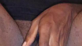 No dirty talk just jerking off big black cock