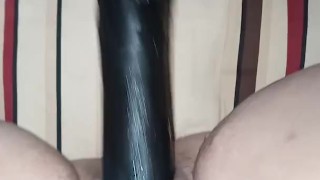 Bbw Fucked by the biggest attachment on the fuck machine