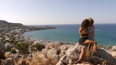 Hot teen couple have public sex above the busiest Beach of a Greek ...