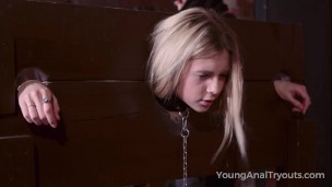 Young anal Tryouts - Sweet blonde goes down into the dungeon