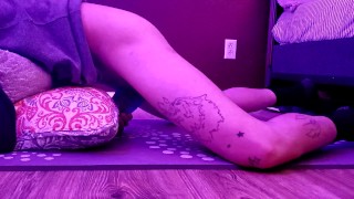 Fucking my little blue toy.
