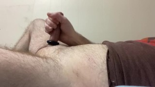Jerking off my dick and cumming hard