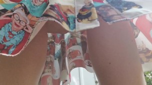Big diaper to be filled completely with pee in a garden. Do you want to smell it with me?