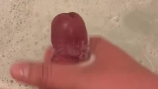 Asian boy in the bathtub