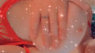 PAWG in Red lingerie TEASES HER [**BIG MOMMY MILKERS**]