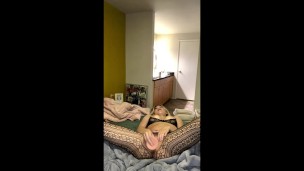 Blonde Babe Masturbating with Dildo and Squirting Wishing You Were Here