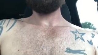 Car public with nipple and pit play