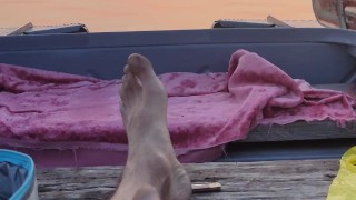 In wonderful weather, a magical sunset