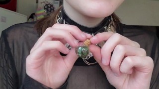 Goth  Spits and Strokes Your Cock(JOI) - IzzyHellbourne 