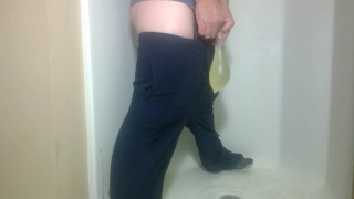 Pissing in a condom