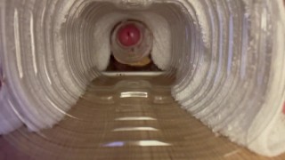 【既婚リーマン】中出しする瞬間をペットボトルで再現してみました！