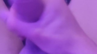 Solo man masturbating