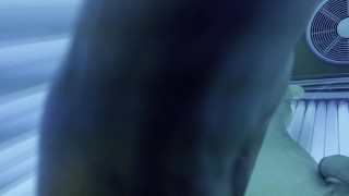 Cam crest showed his cock in a tanning bed again