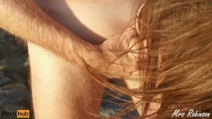 Sex with a Hot Milf by Sunset on Public Beach