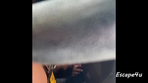Horny MILF Squirting While Driving
