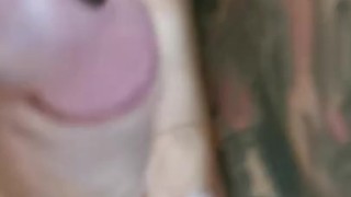 Masturbating with cock piercing