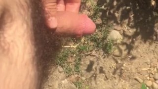 Pee outdoor showing