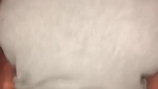 Riding a cock in a sexy tank top