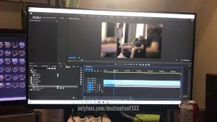 Sucking My Husband's Cock While He's Editing Our OnlyFans Video, POV blowjob / [FULL / UNCESNORED]