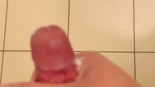 Asian boy masturbates with shampoo 