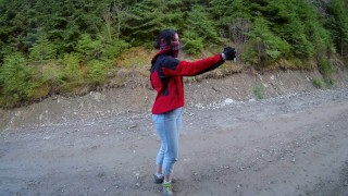This is how I shoot my solo videos - Risky public nudity in the mountains