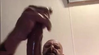 POV licking my balls waiting for that CUMshot