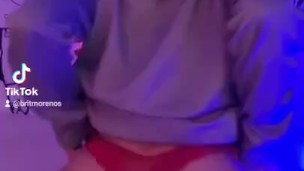 naughty girl posts video on tiktok sitting on a dick, nude challenge.