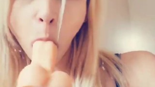 Sucking on My Favorite Dildo