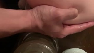 Boy fucks tight toy