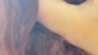 Sucking strangers big dick while my husbands at the bar 