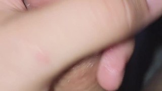 Stroking big cock until I cum