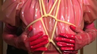 rubber doll with rebreath mask